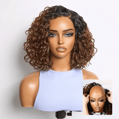 Ready-to-Wear Glueless Curly Bob Wig | Natural & Secure for Daily Wear