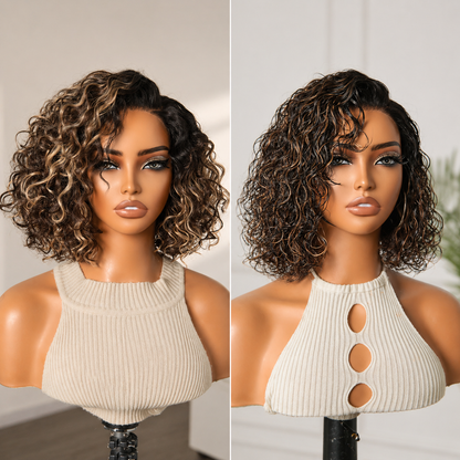 Ready-to-Wear Glueless Curly Bob Wig | Natural & Secure for Daily Wear